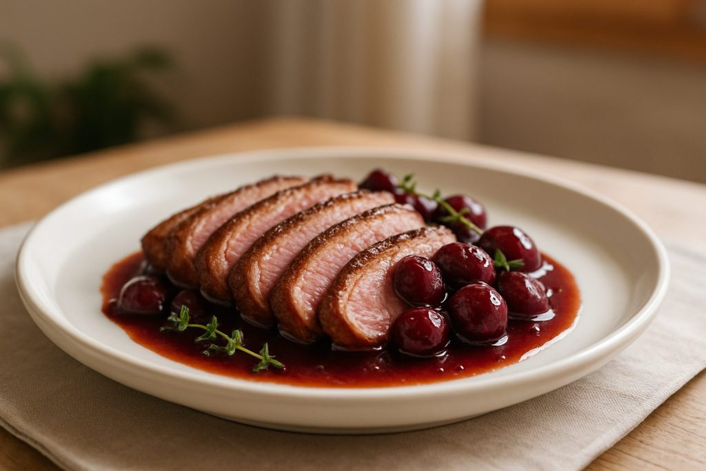 découvrez notre recette simple et délicieuse pour préparer un canard aux cerises savoureux, parfait pour un repas gourmand et réussi.