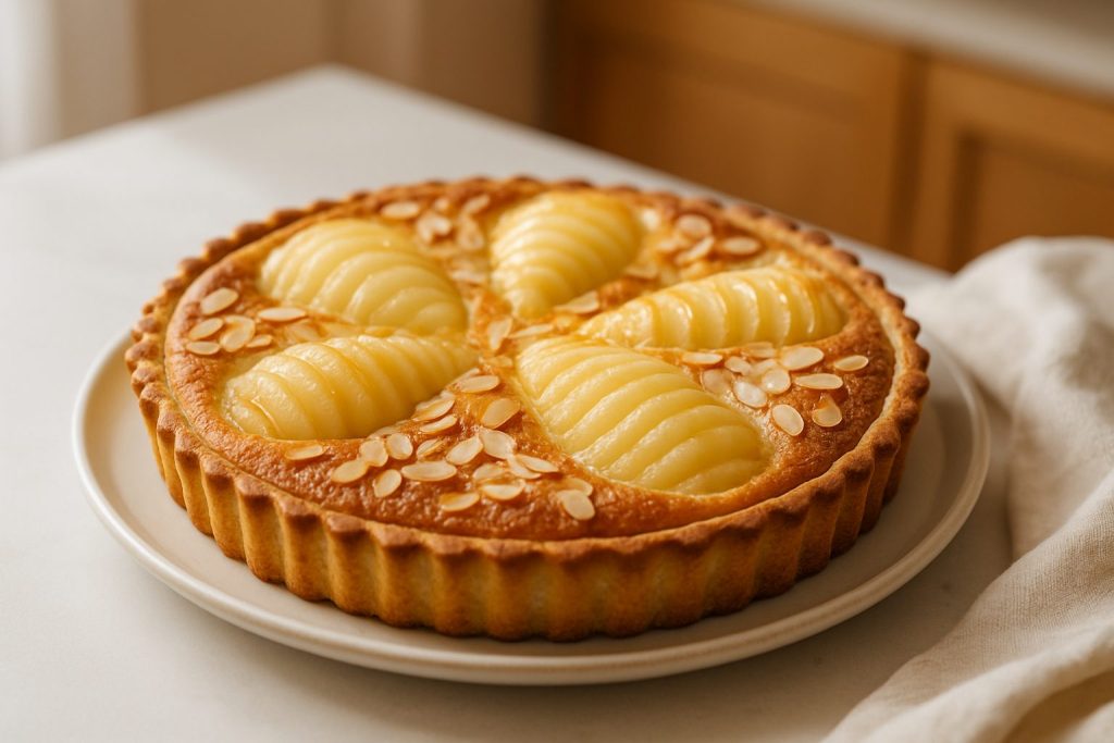 plongez dans l'histoire authentique de la tarte aux poires bourdaloue, un dessert savoureux et élégant mêlant poires fondantes et crème d'amandes.
