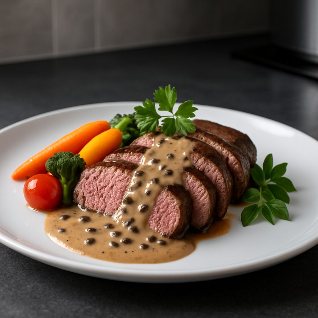 découvrez notre recette savoureuse de filet de bœuf au poivre, facile à préparer pour un repas gourmand et raffiné.