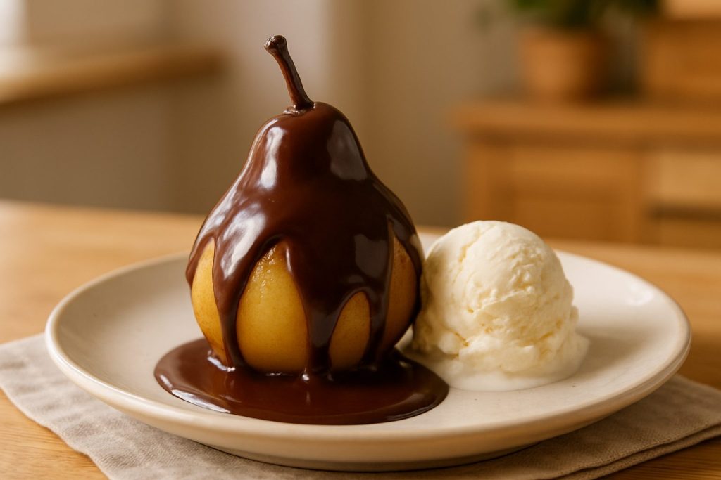 découvrez l'histoire fascinante de la poire belle hélène et apprenez à préparer cette recette traditionnelle française, alliant poires pochées, chocolat fondant et glace vanille.