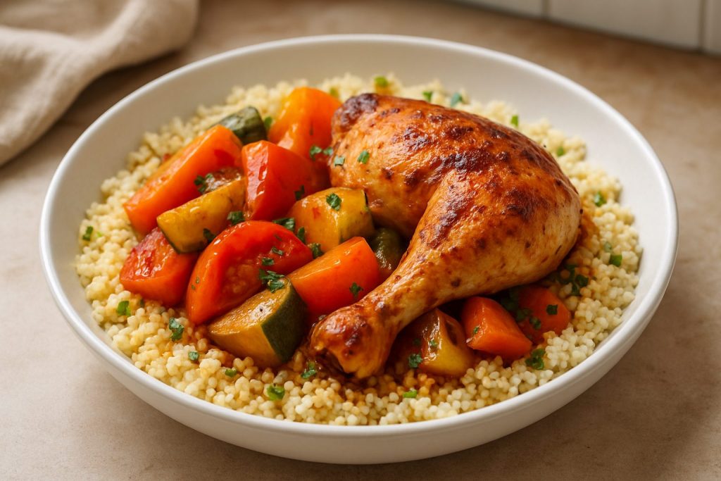 découvrez une recette simple et savoureuse de couscous au poulet, facile à préparer chez vous pour un repas délicieux et convivial.