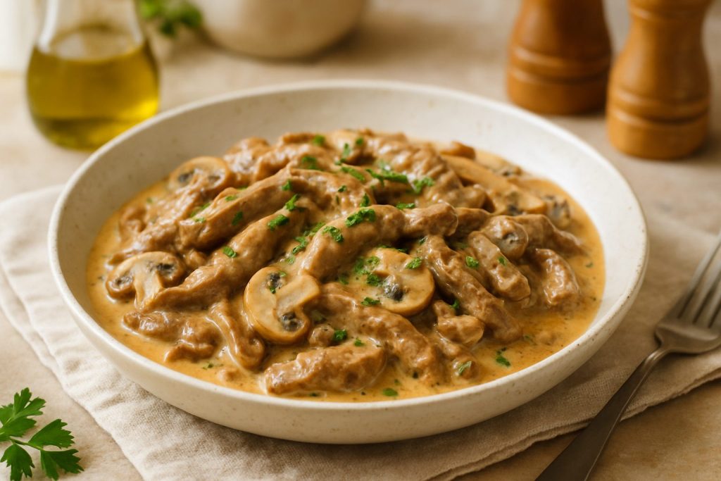 découvrez la recette traditionnelle du bœuf stroganoff accompagnée d'astuces pratiques pour réussir parfaitement cette préparation savoureuse et authentique.