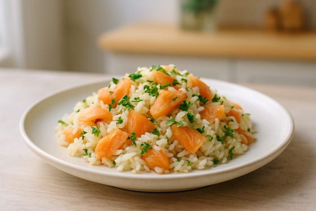 découvrez notre recette facile et savoureuse de riz à la truite fumée, idéale pour un repas gourmand et rapide à préparer.