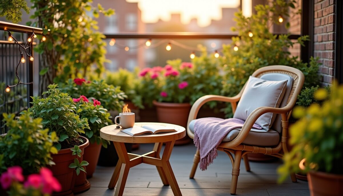 Astuces ingénieuses pour transformer un petit balcon en un havre de paix
