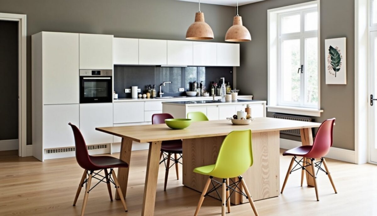 Optimiser votre cuisine : intégrer un îlot central avec une table pour un espace convivial et fonctionnel